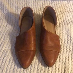 Catherine Malandrino cutout brown leather sandals